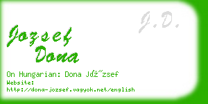 jozsef dona business card